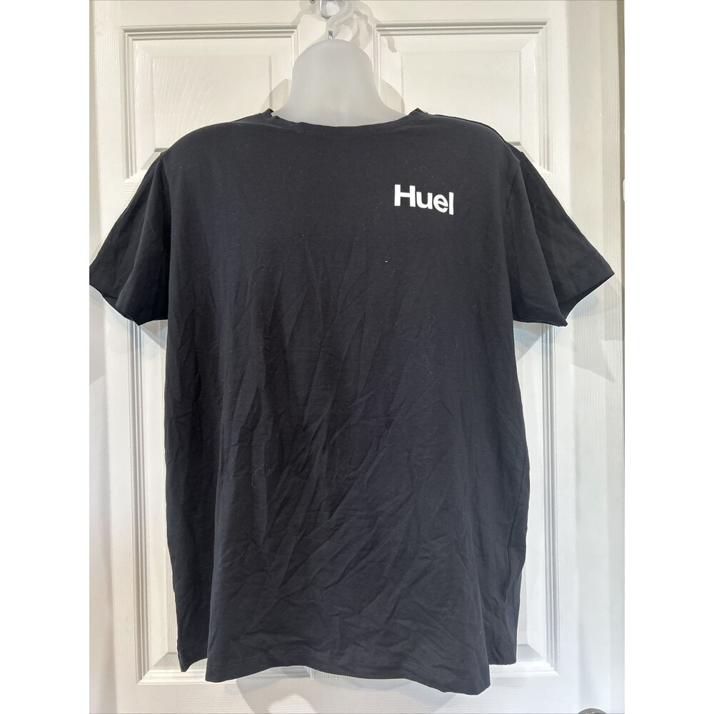 Huel Nutrition Black Cotton Blend Crew Neck Short Sleeve T Shirt Logo Men's XL